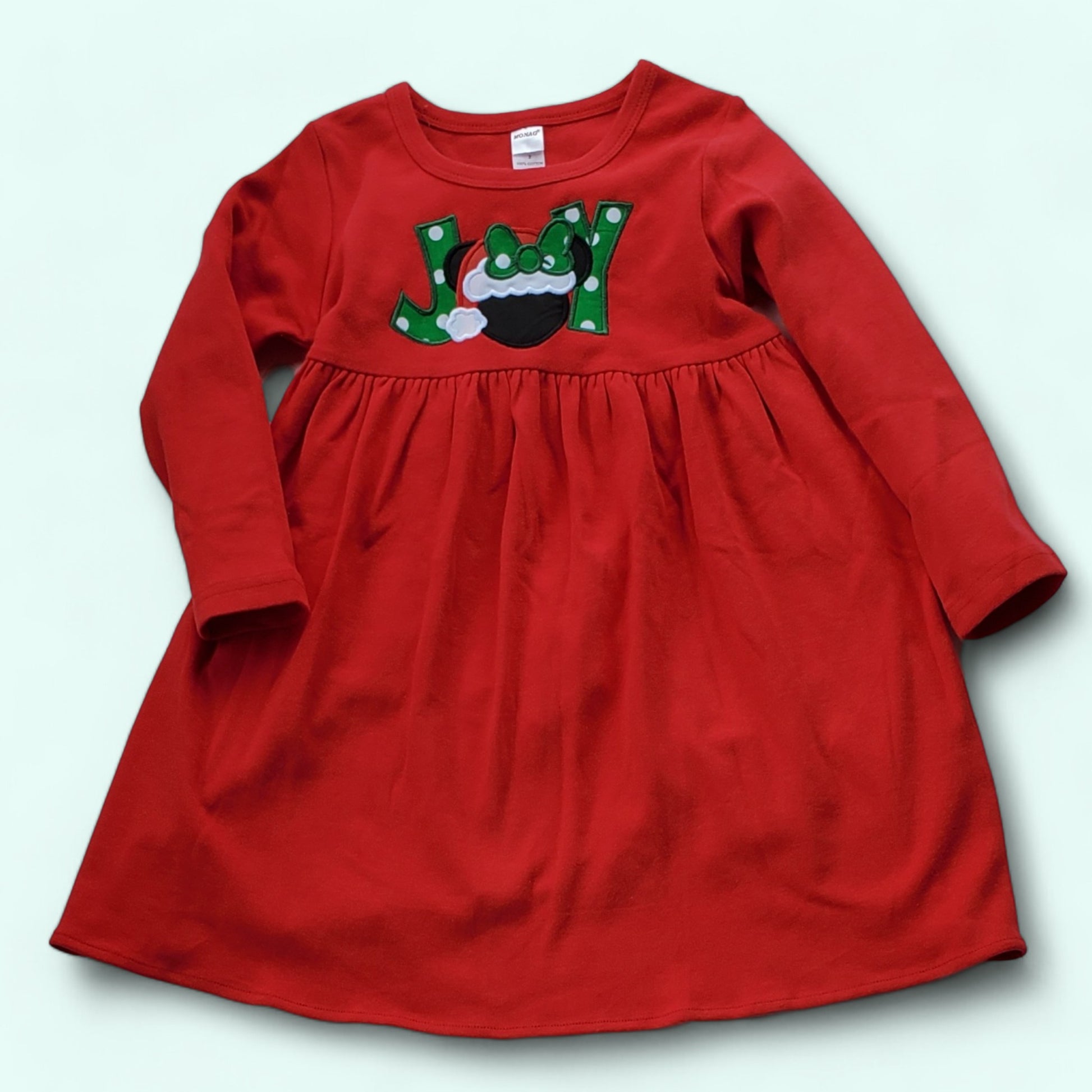 red Christmas dress front