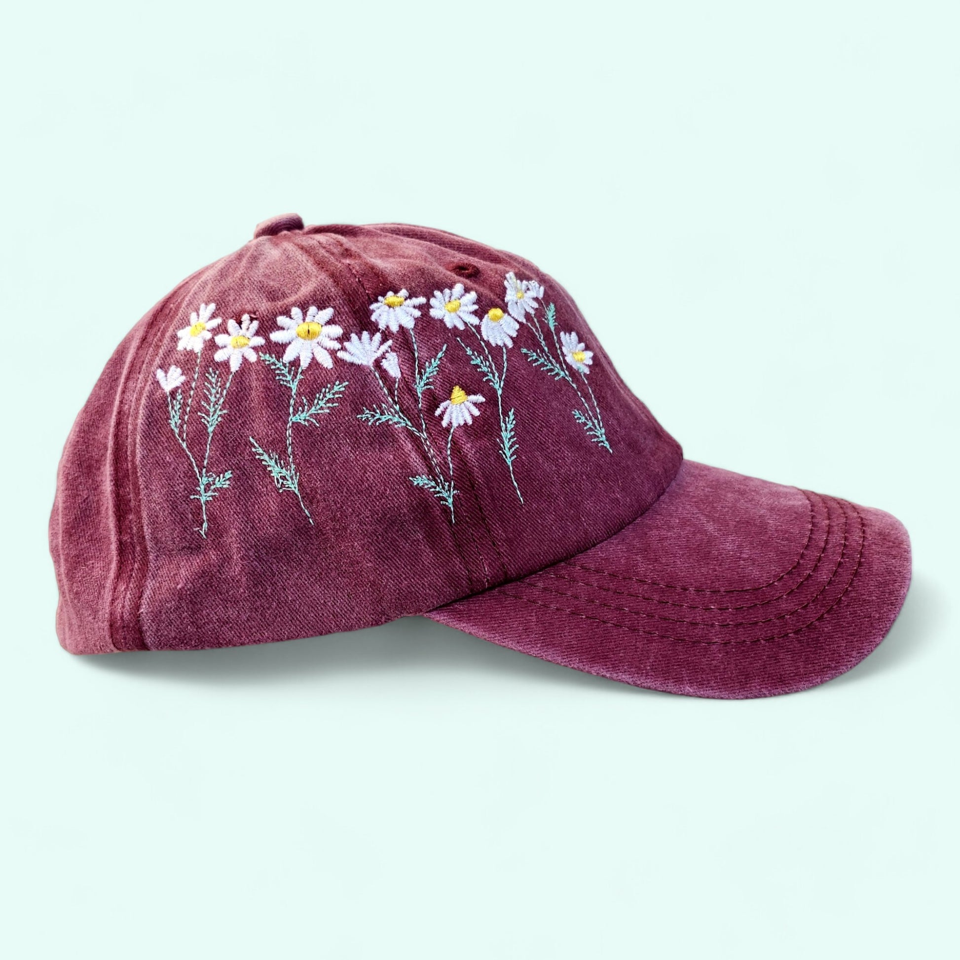 Embroidered flower hat