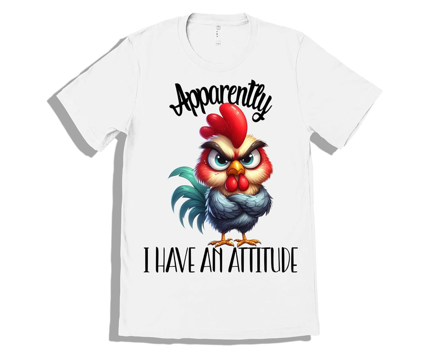 Funny attitude shirts white