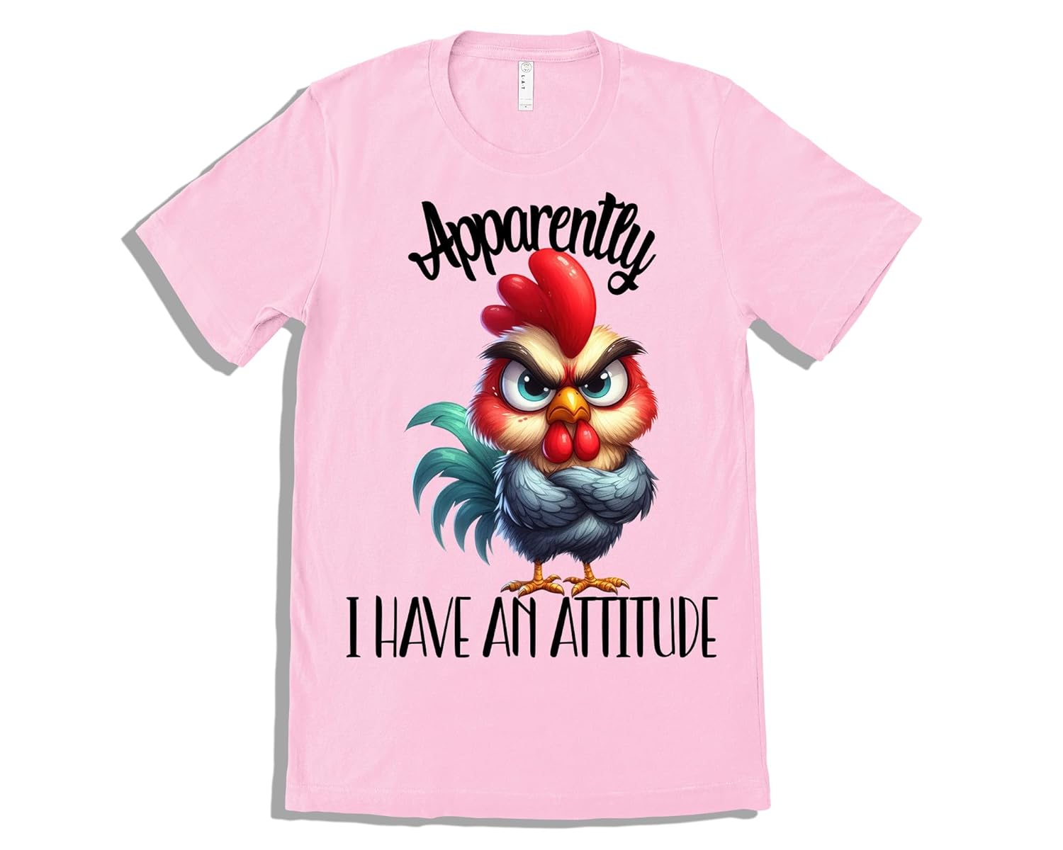 Funny attitude shirts pink