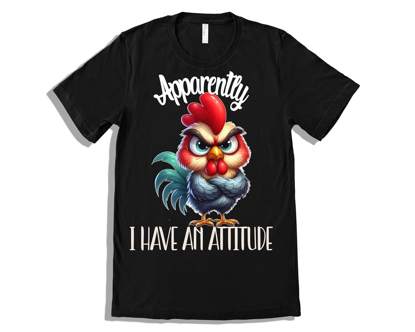 Funny attitude shirts black