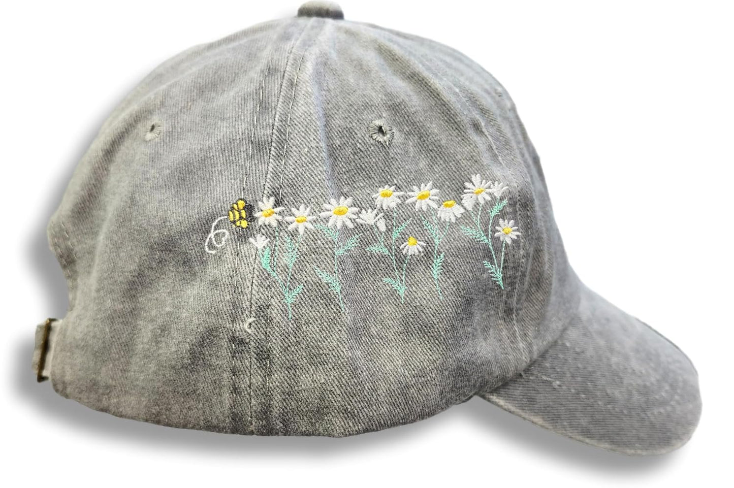 Women floral baseball cap grey