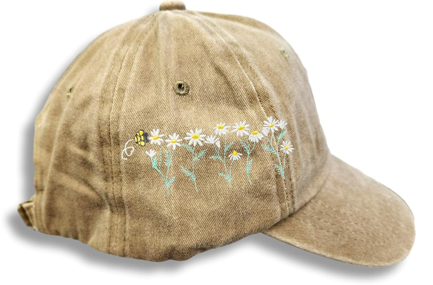 Women floral baseball cap khaki