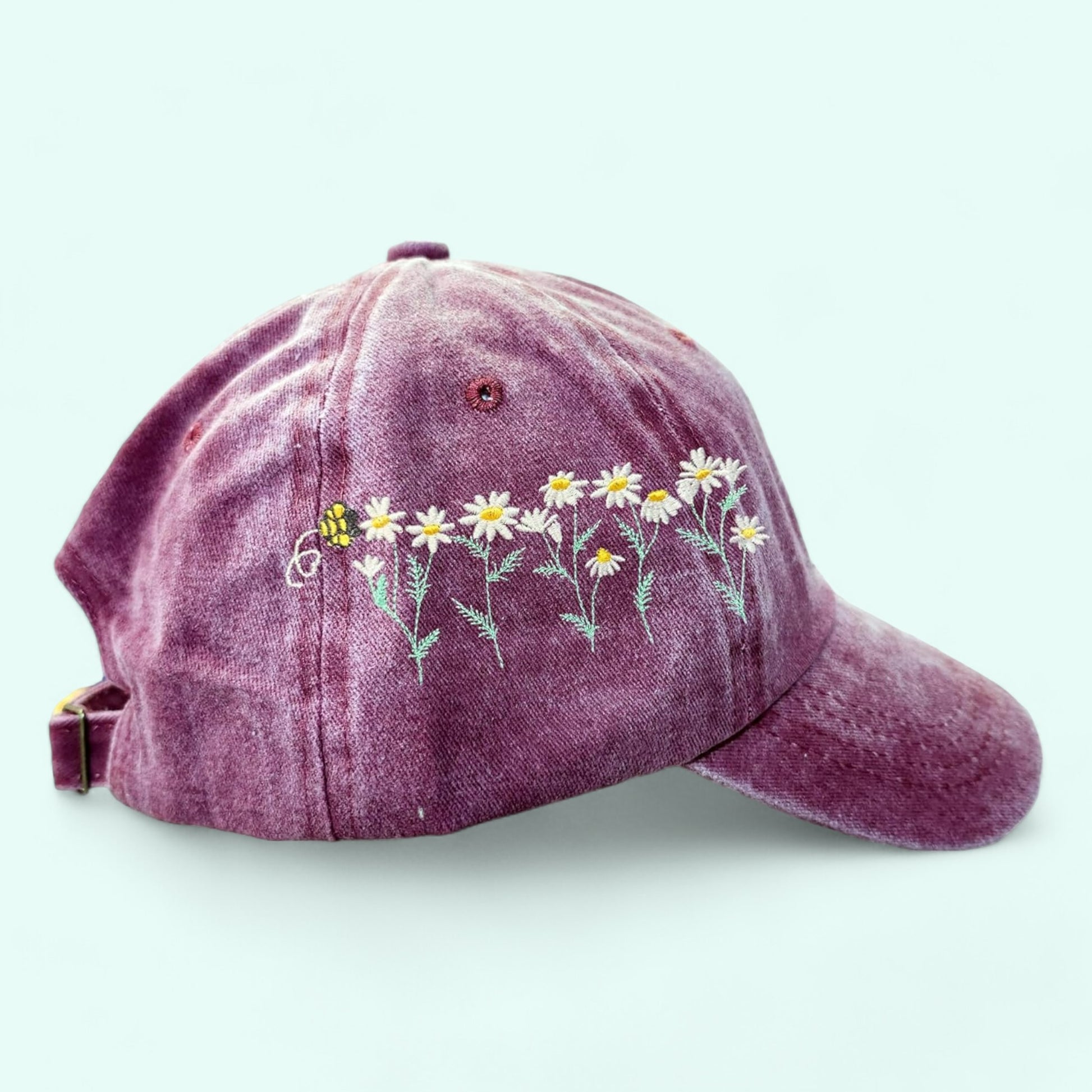 Women floral baseball cap claret