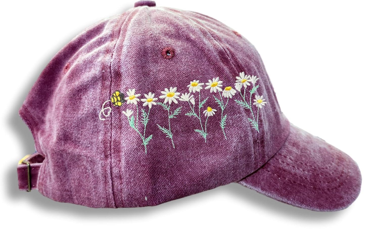 Women floral baseball cap claret
