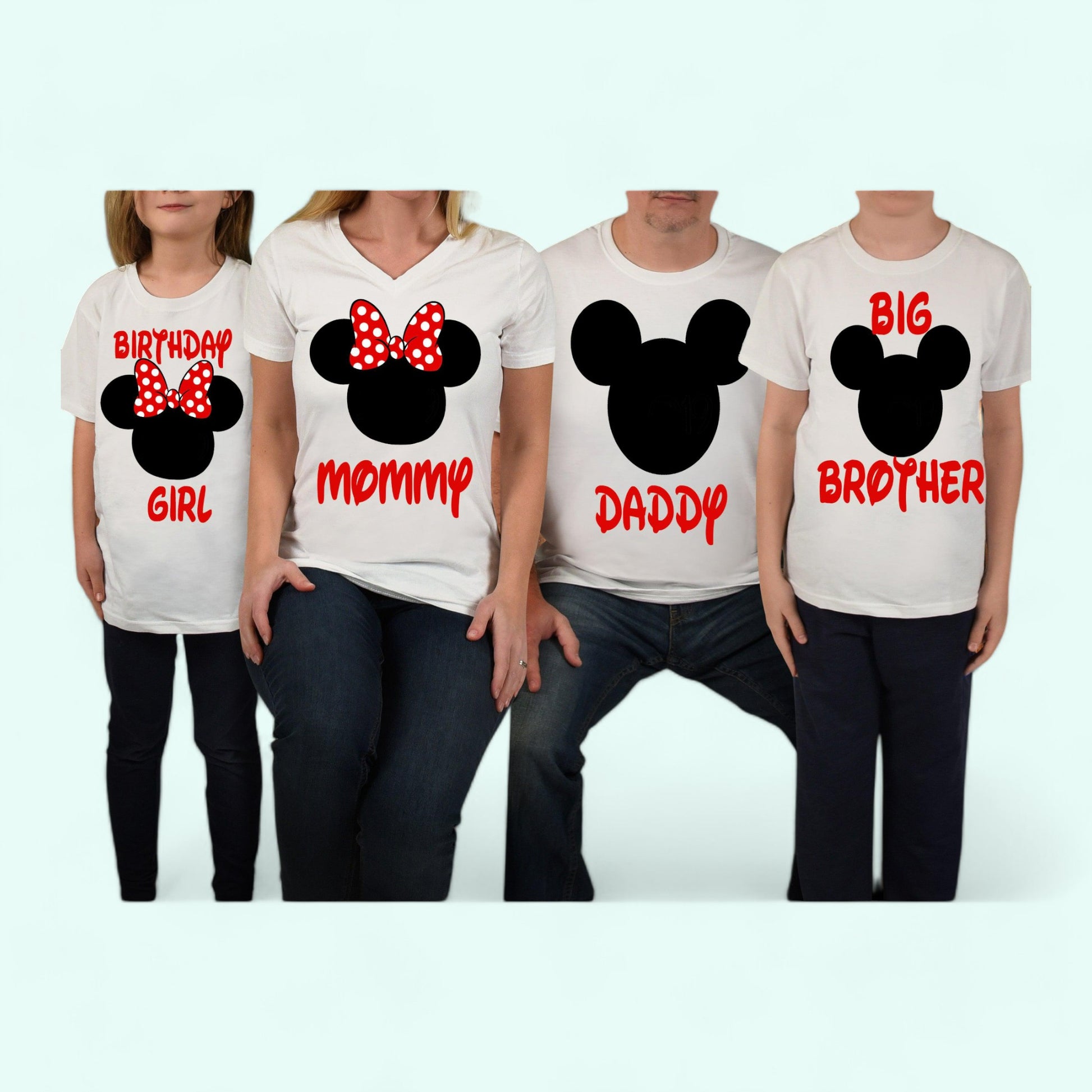 Minnie mouse birthday shirts for family