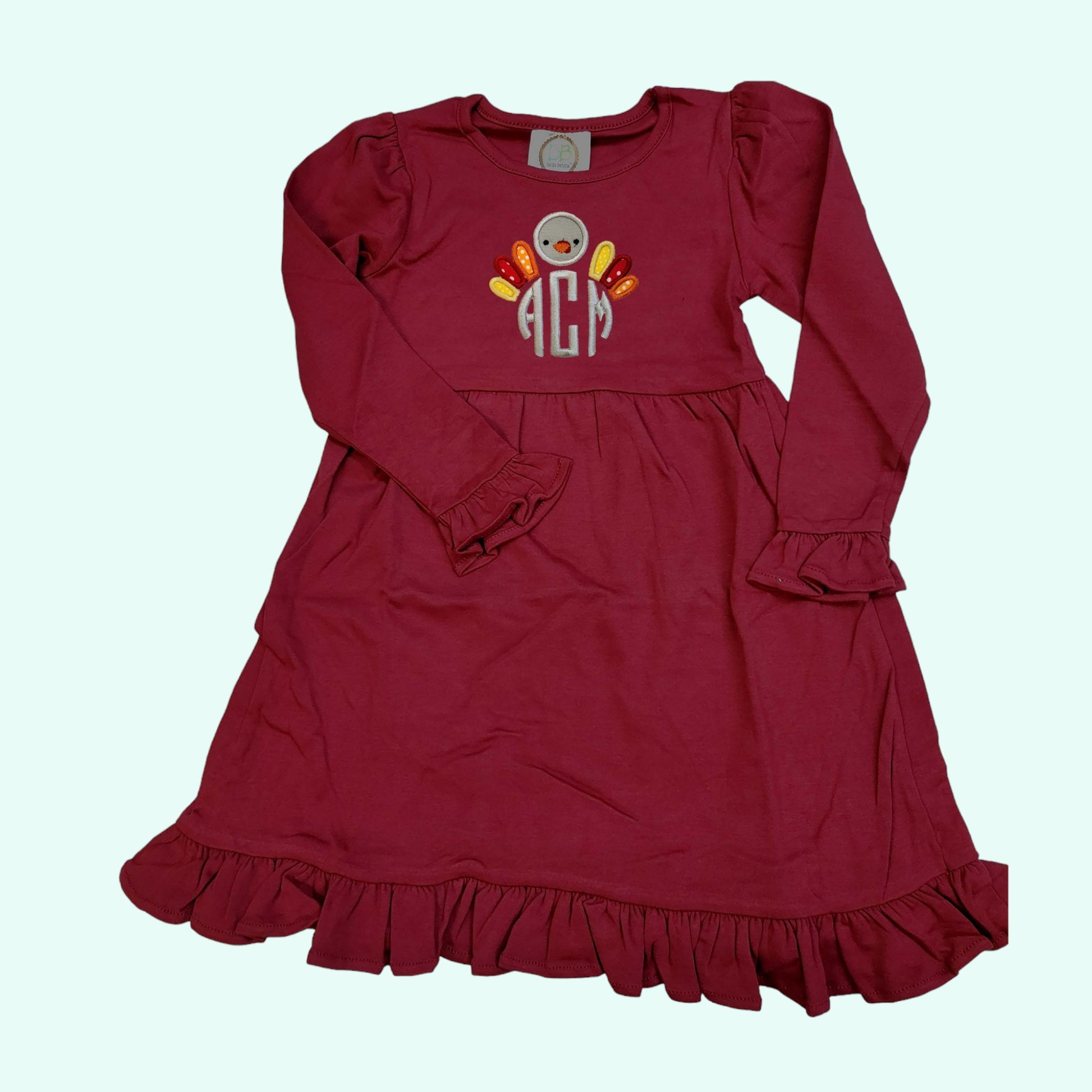 Monogram Dress burgundy