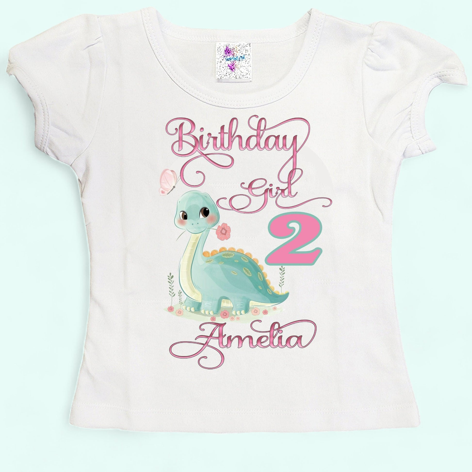 DINOSAUR BIRTHDAY shirt white