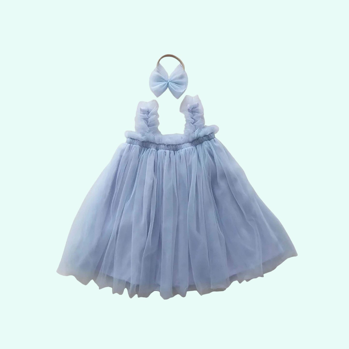 baby blue tulle dress