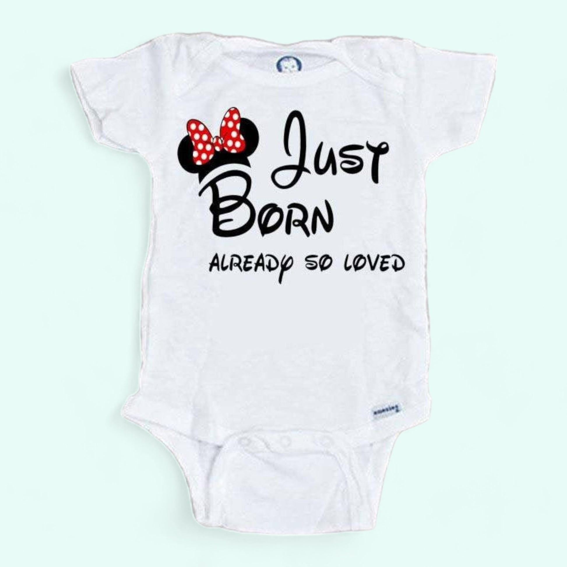 Minnie mouse newborn onesie