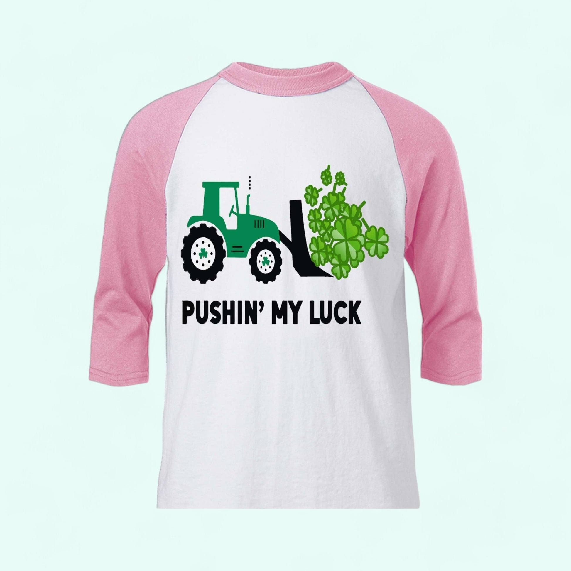 st patricks day shirts raglan pink