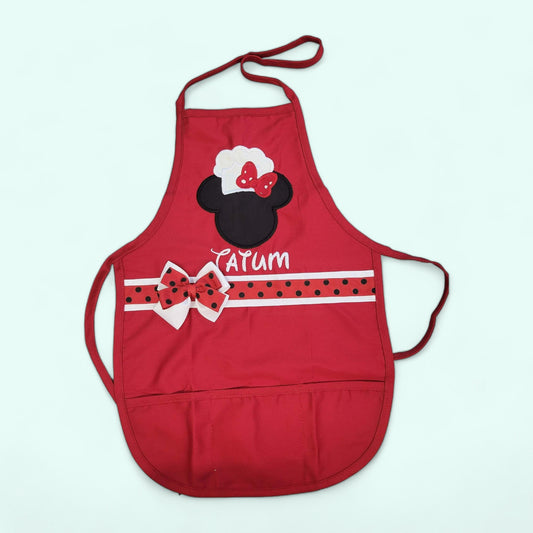 Minnie Mouse Apron red