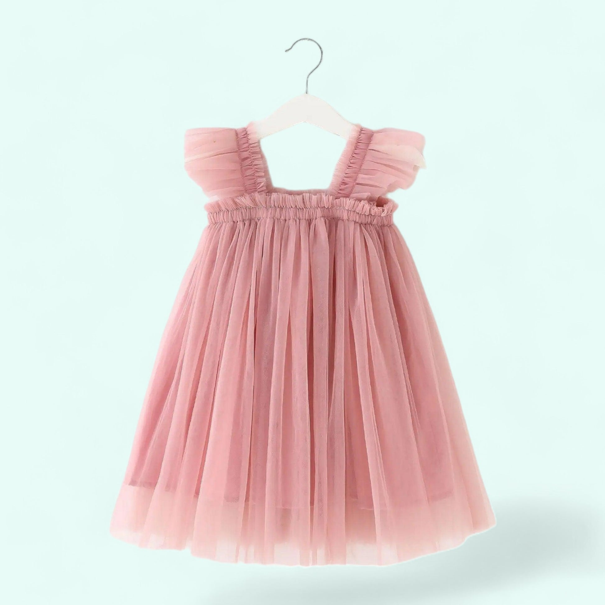 Rose pink tulle dress