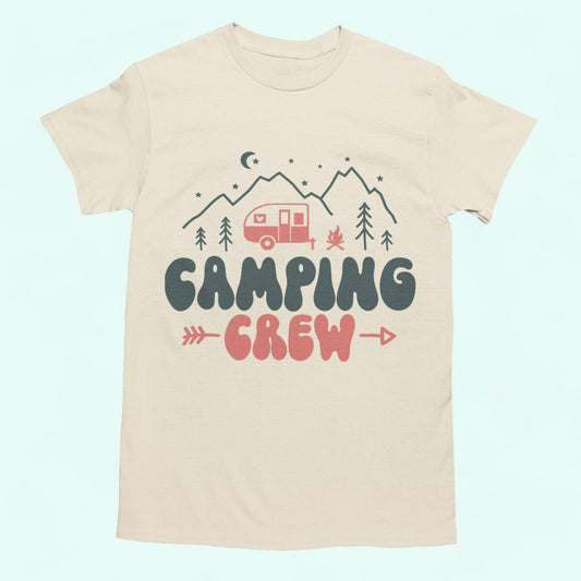 Camping Crew shirts in Natural color