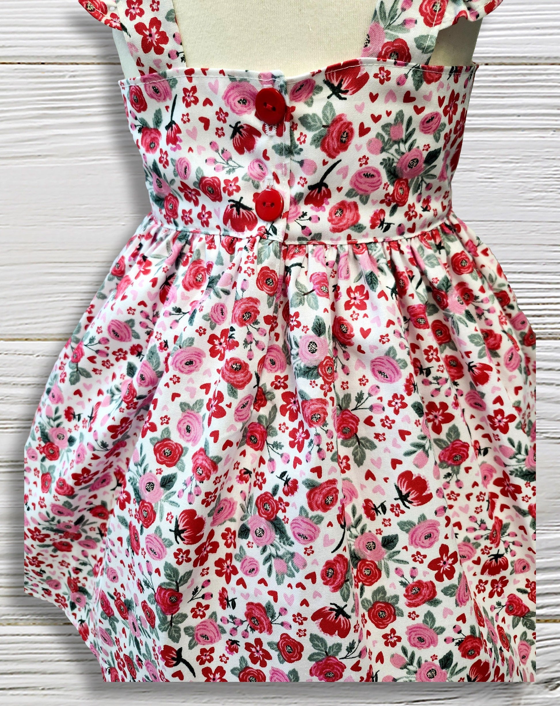 Rose dress for girls 