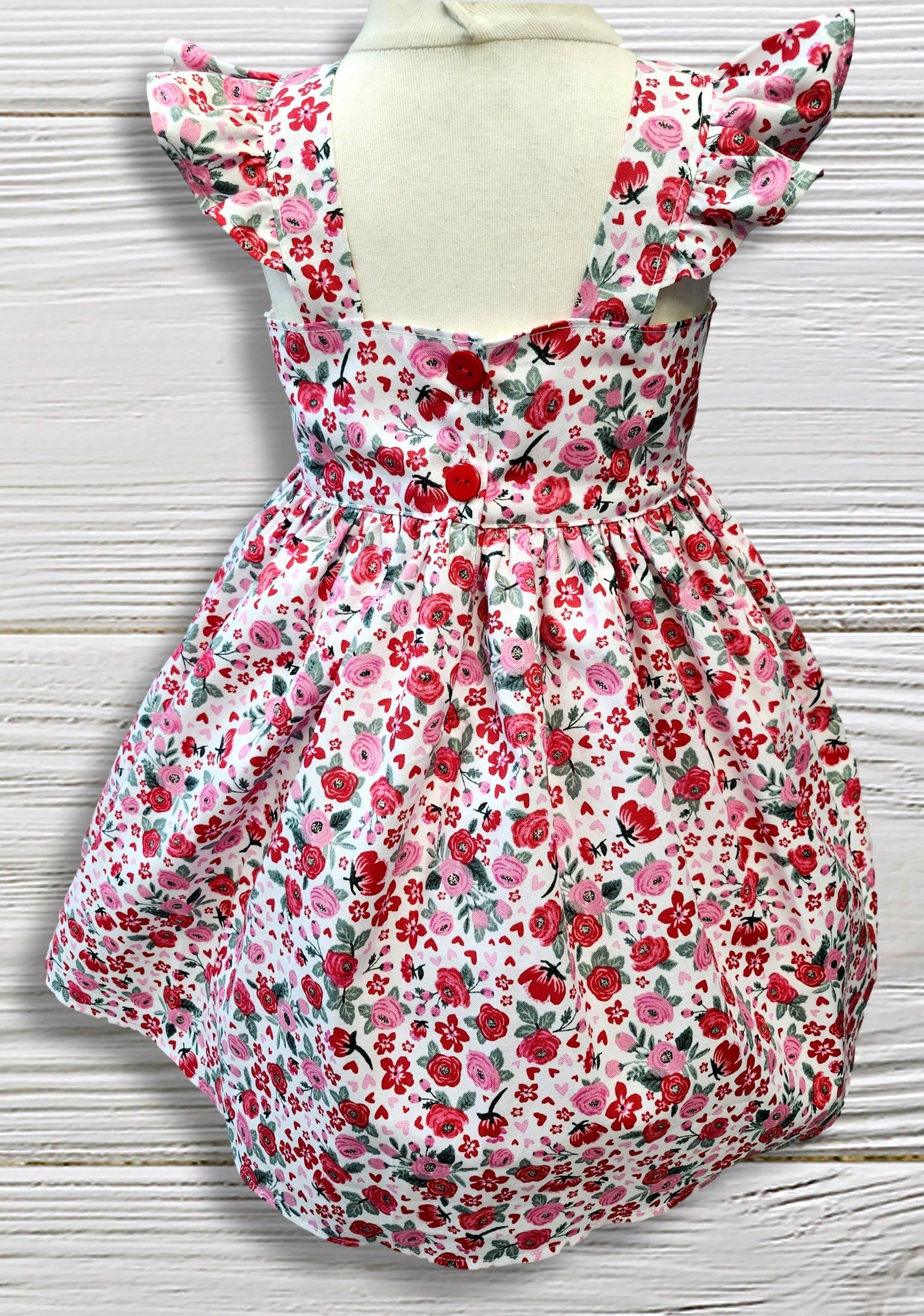 Rose dress for girls 