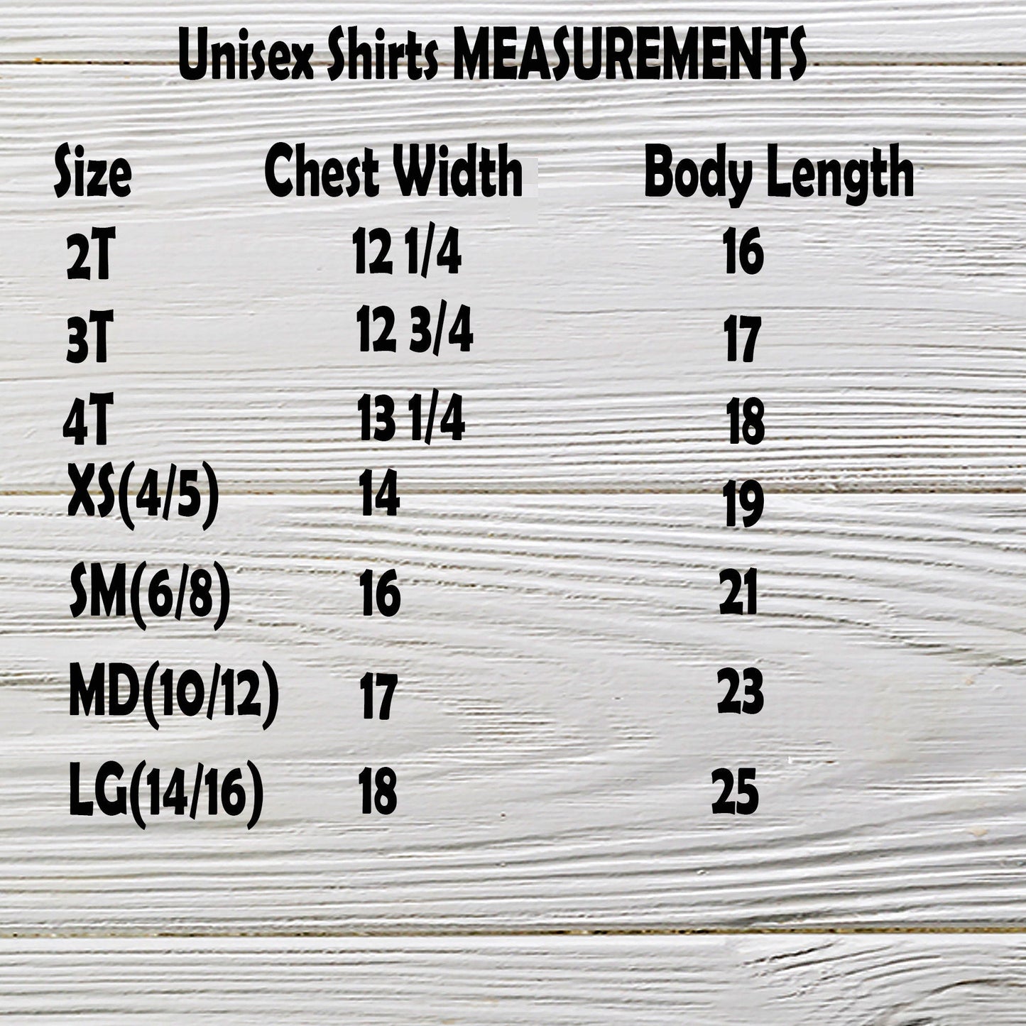 Thanksgiving shirt unisex size chart