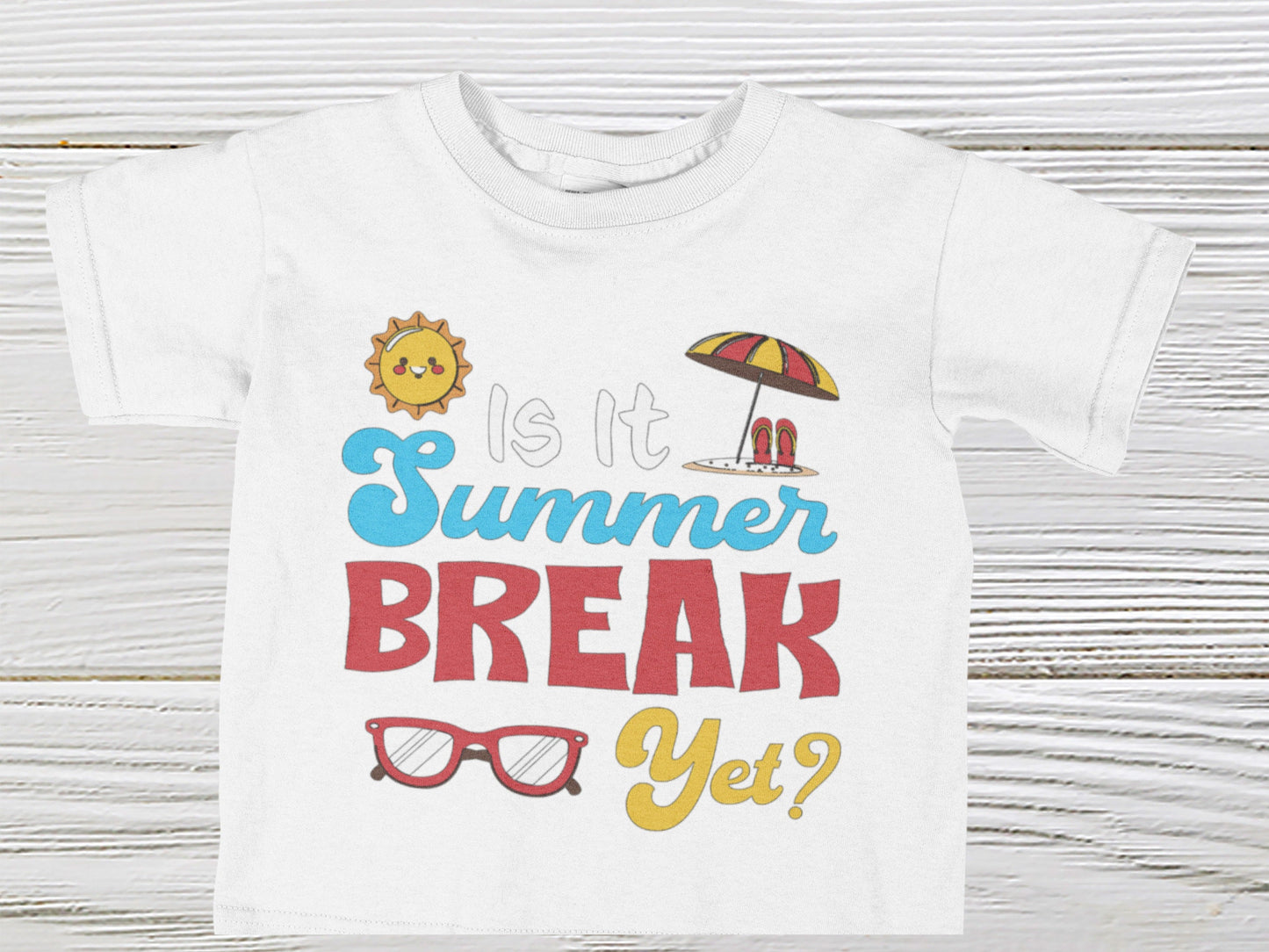 Summer break shirt white