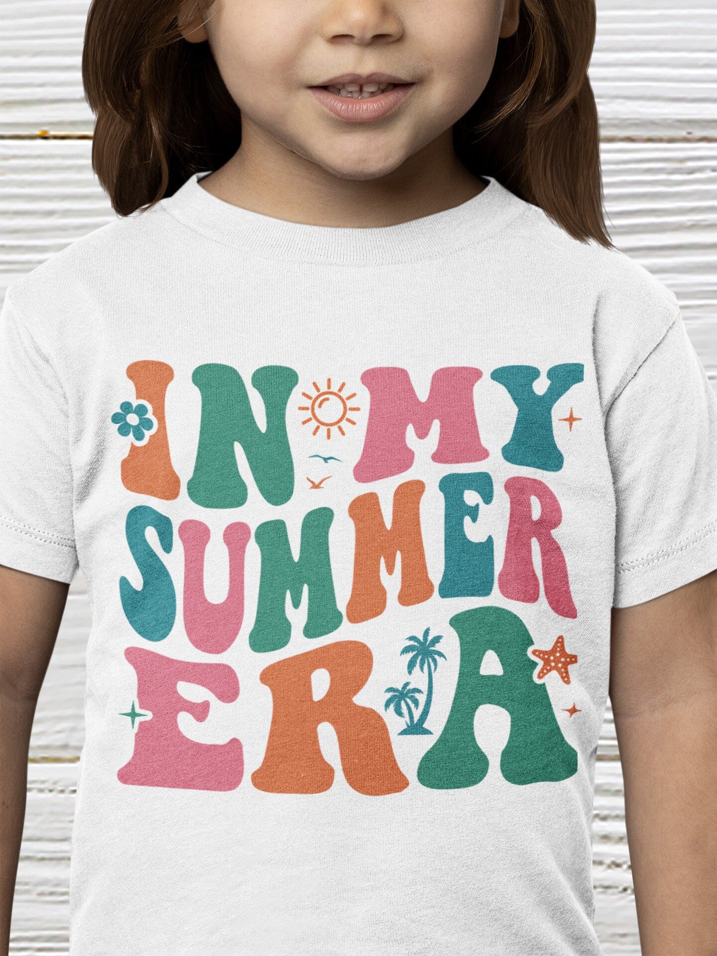 girl wearing summer t shirts white