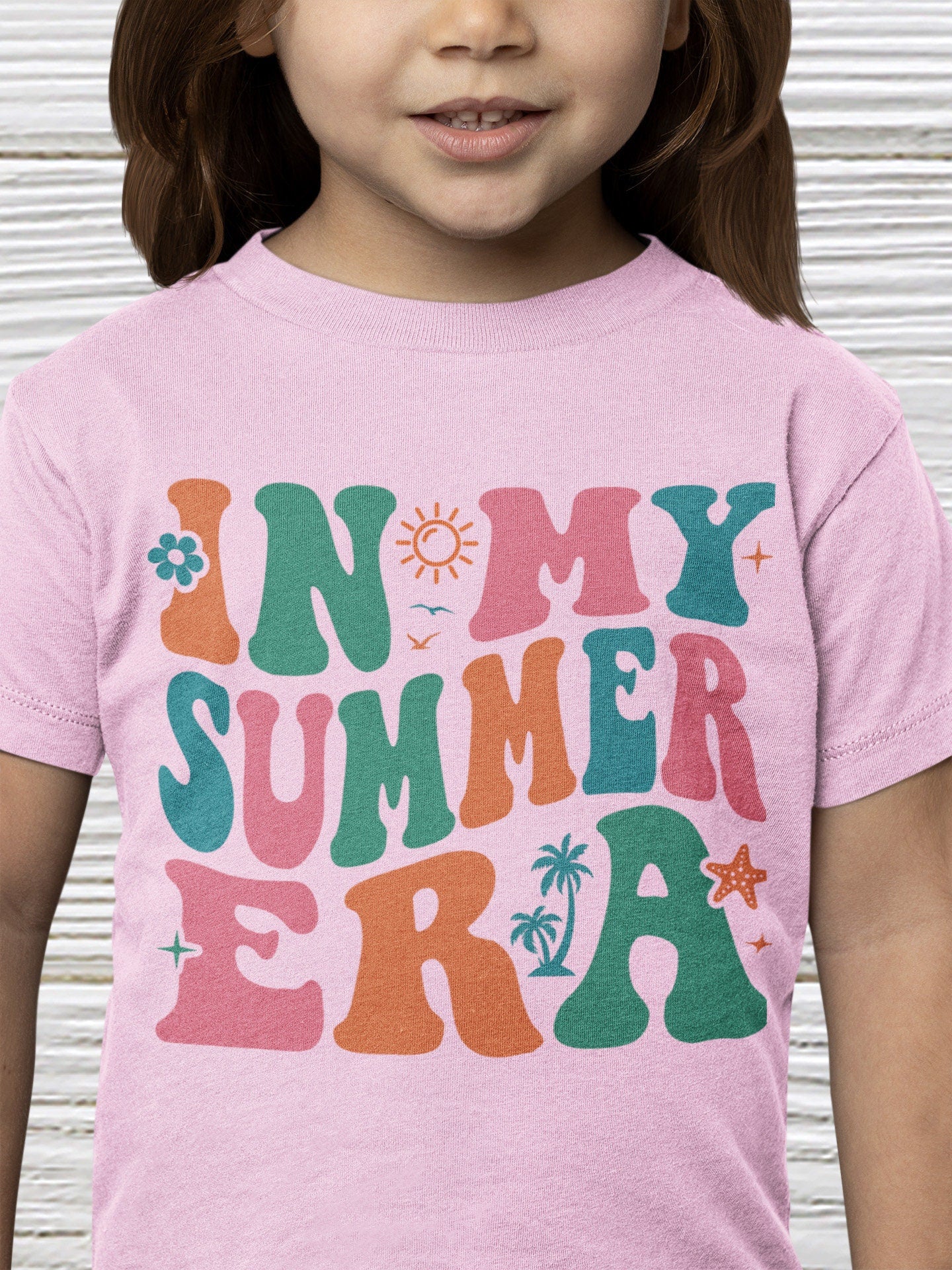 girl wearing summer t shirts pink 