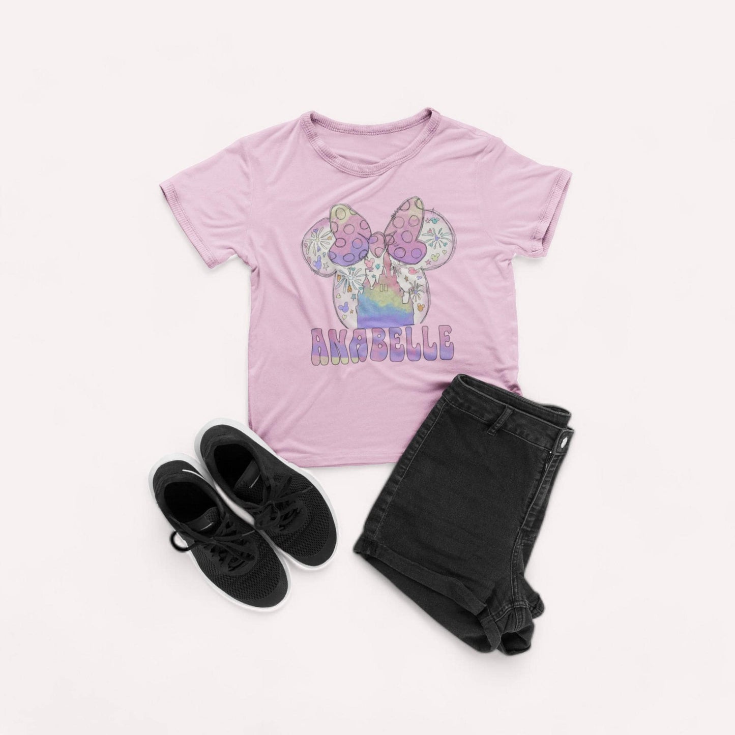 Minnie Castle Shirt - Disney Watercolor Castle Tee - Perfect for Family Trips - Gift for Disney Lovers