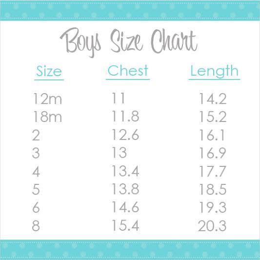 Size chart for Daisy Duck shirt