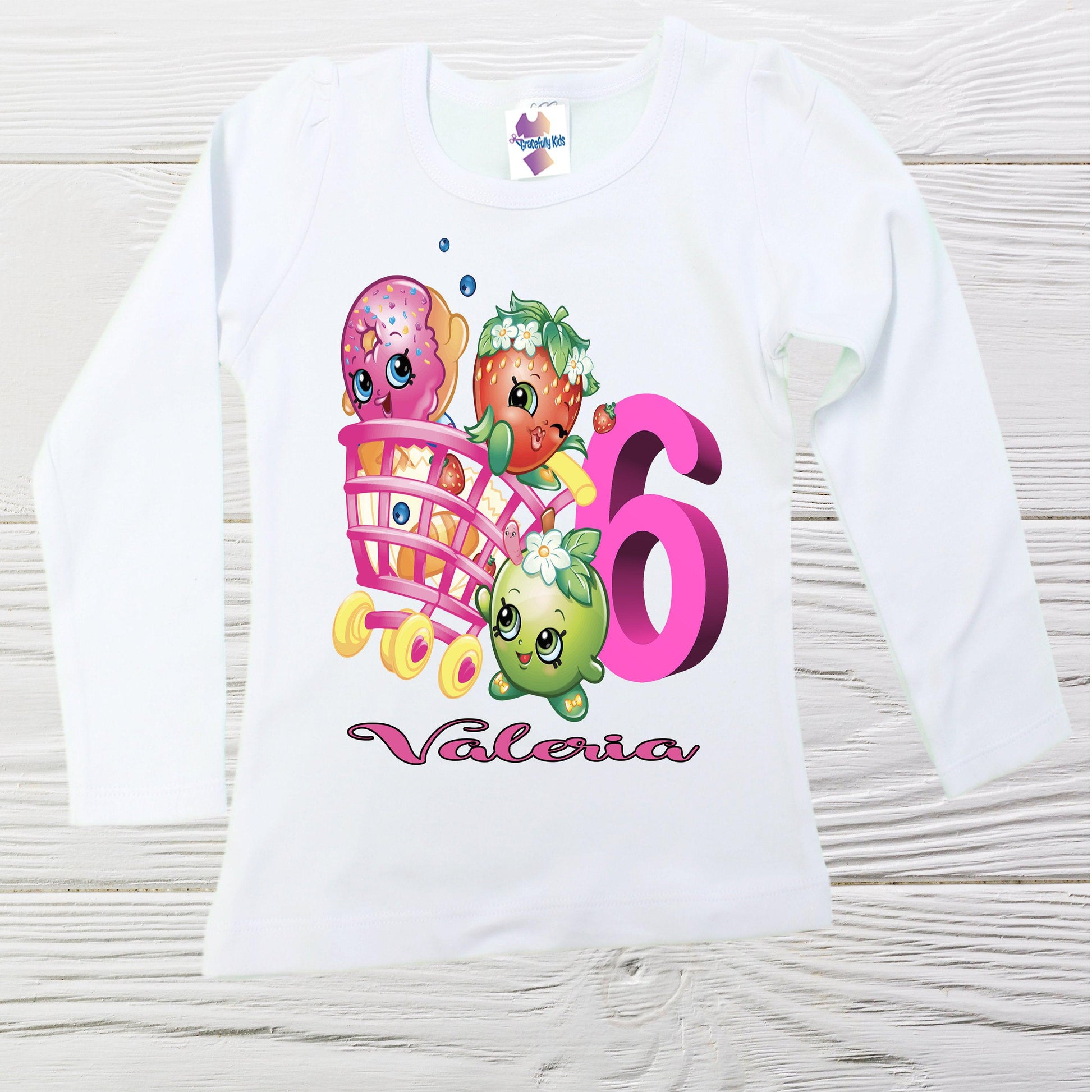 Shopkins birthday shirt long sleeve