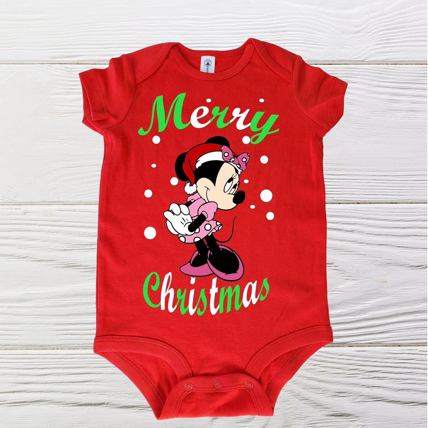 Minnie Mouse Christmas Onesie