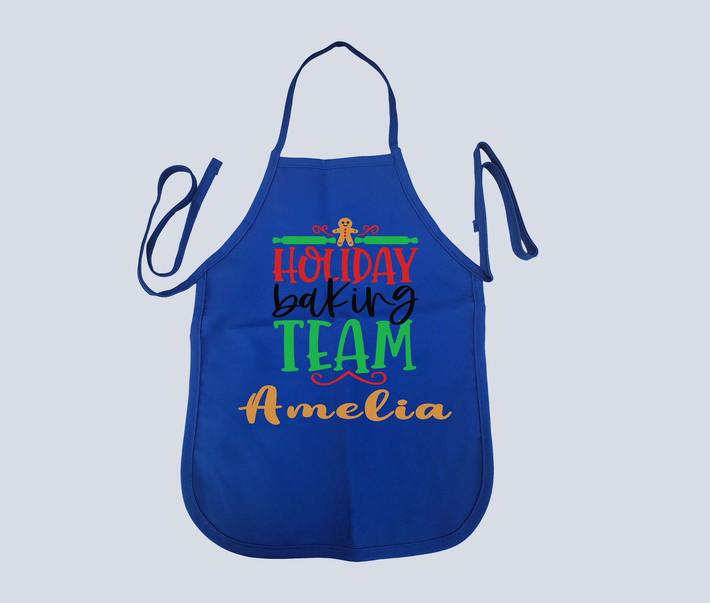 Christmas apron for kids blue