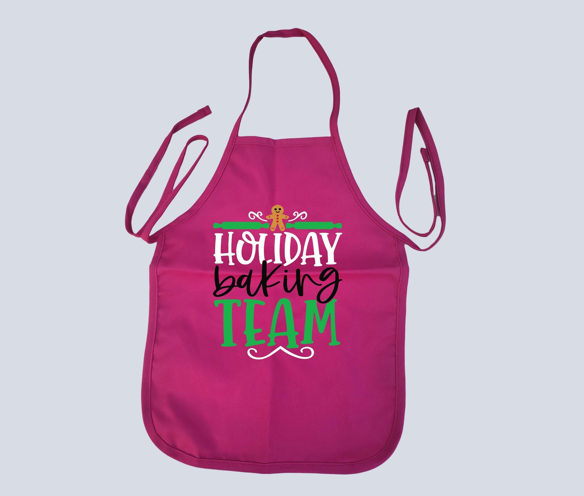 Christmas apron for kids dark pink