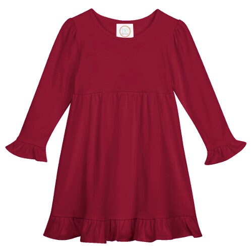 Monogram Dress burgundy