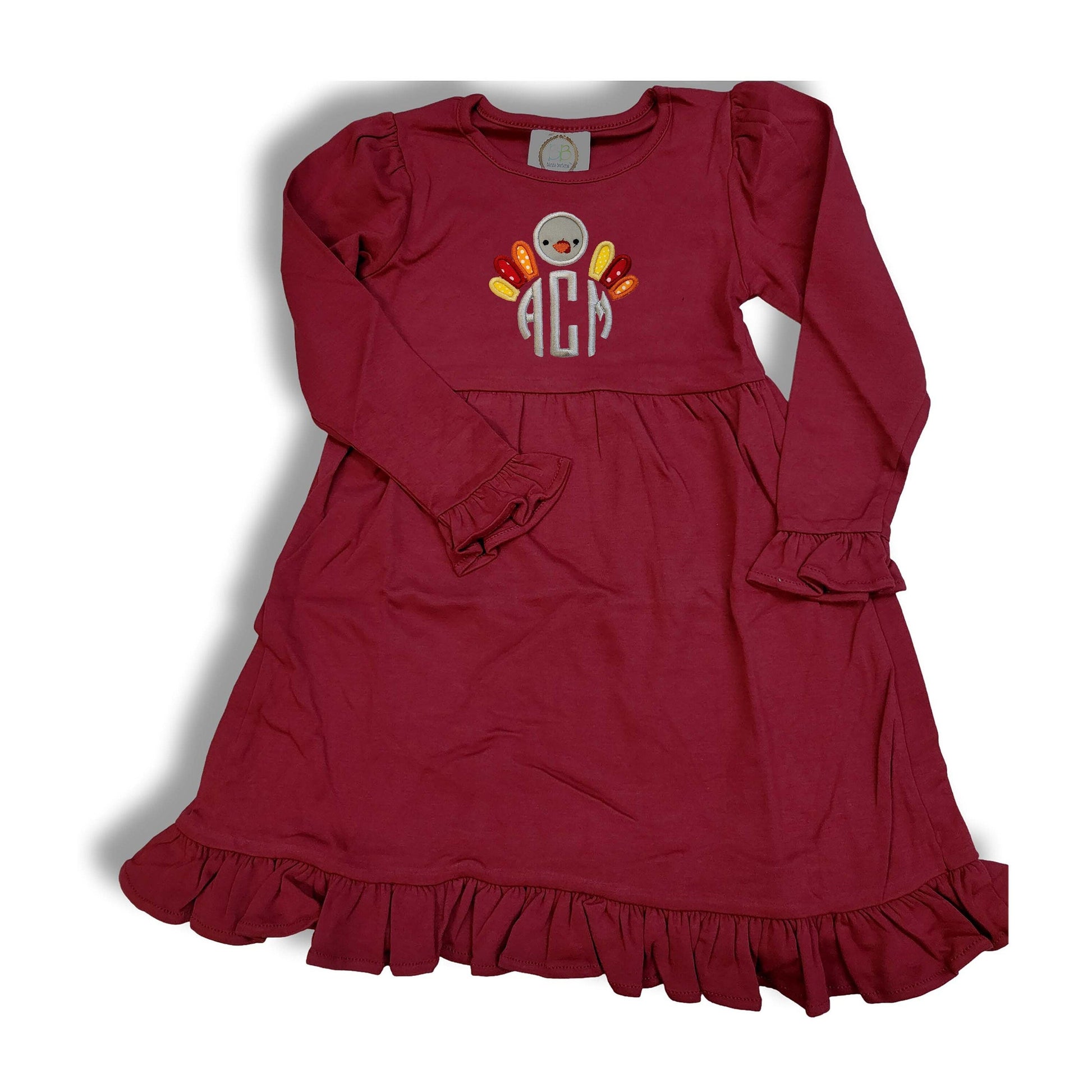 Monogram Dress burgundy